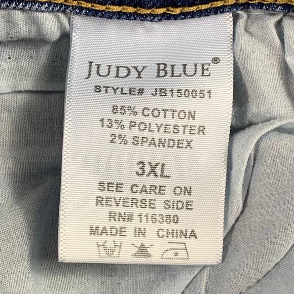 Judy Blue Shorts Women’s Plus 3XL Bailey Distressed Raw Hem High Rise - Picture 4 of 16